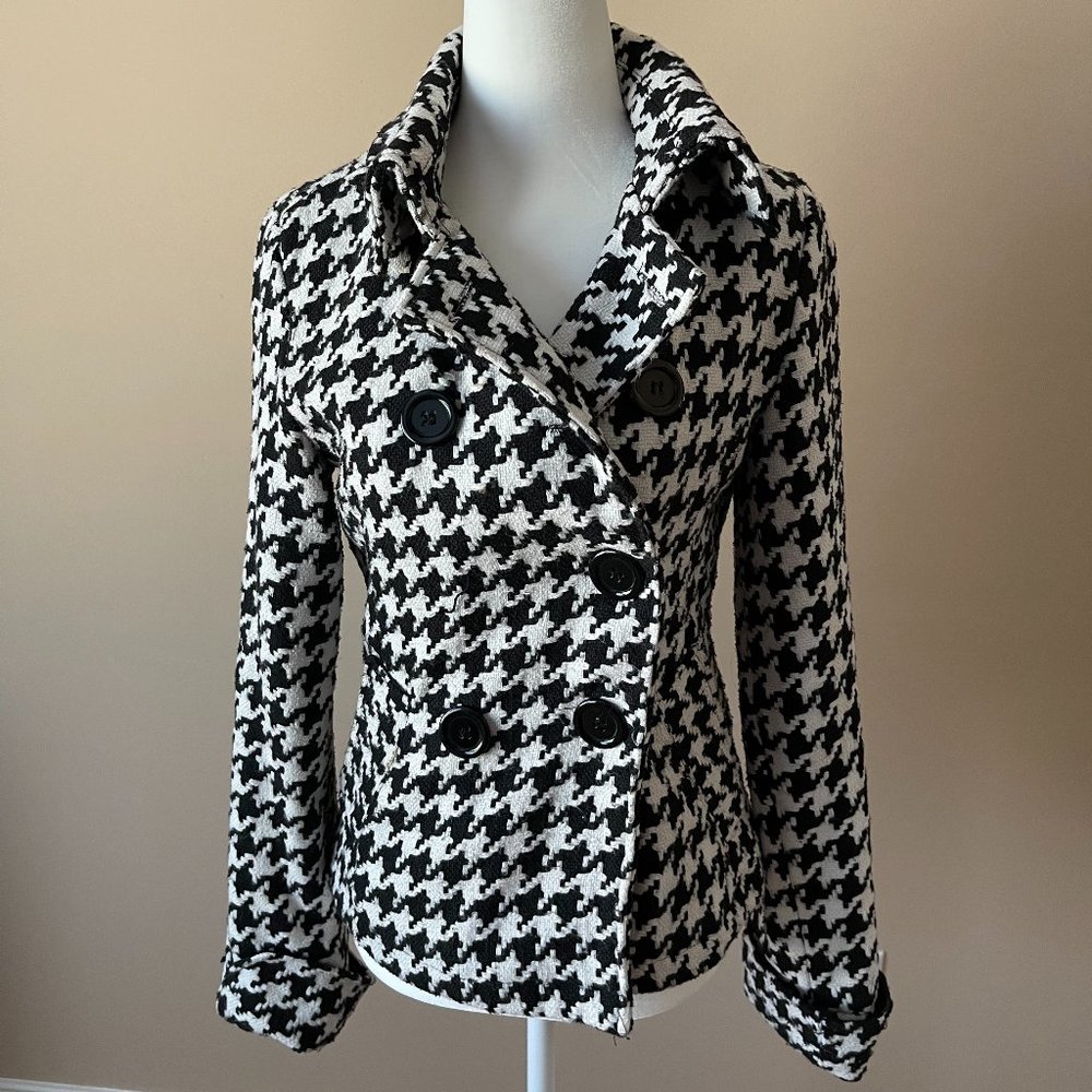 Body Central Women's Houndstooth Jacket Size S